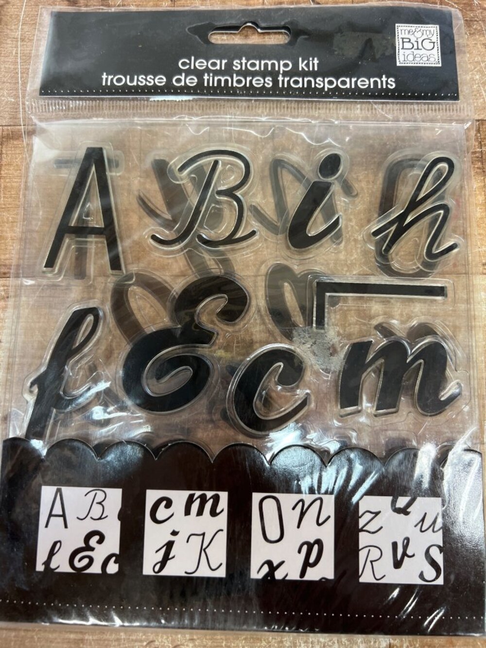 Alphabet Stamp Set Clear Acrylic Cling Rubber Various Fonts Sassy CSK02